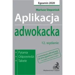 APLIKACJA ADWOKACKA PYTANIA ODPOWIEDZI TABELE EGZAMIN 2020