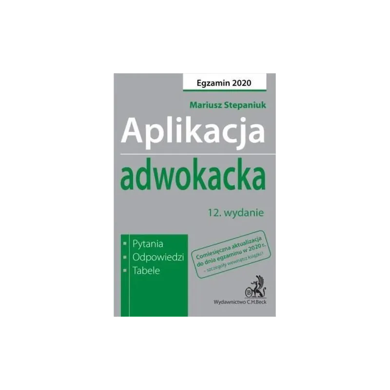 APLIKACJA ADWOKACKA PYTANIA ODPOWIEDZI TABELE EGZAMIN 2020