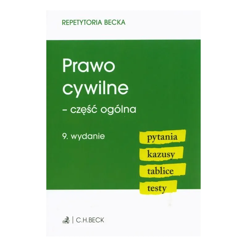 PRAWO CYWILNE  CZĘŚĆ OGÓLNA