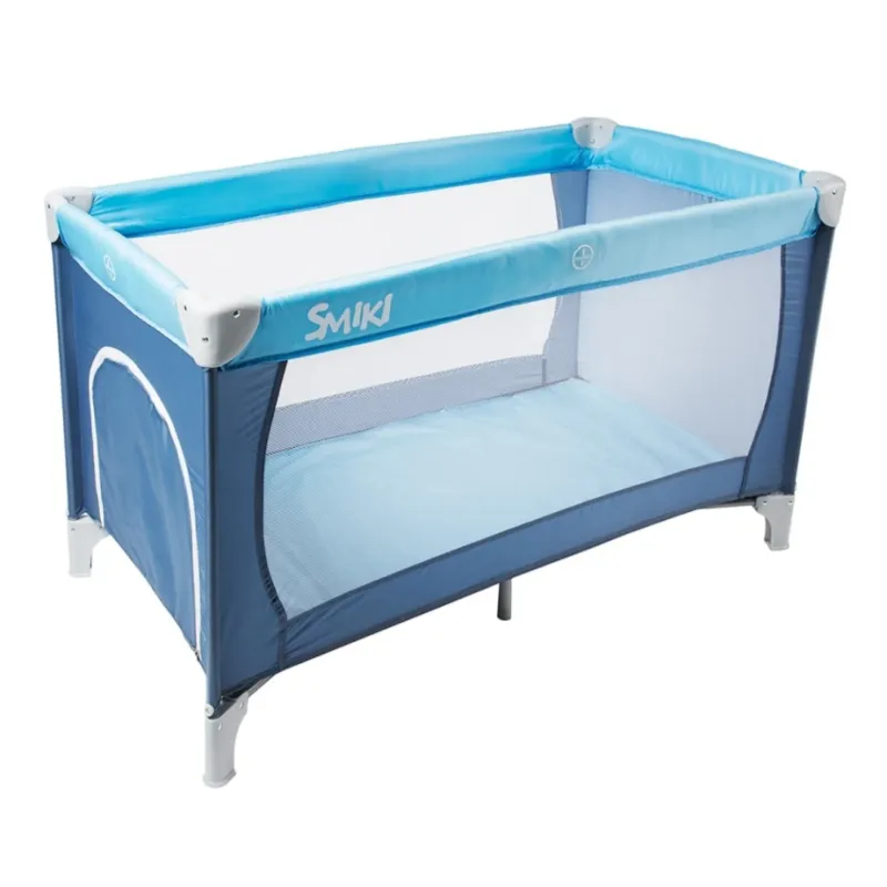 ŁÓŻECZKO TURYSTYCZNE KOJEC 120×60 CM DO 15 KG NIEBIESKIE SMIKI 0+