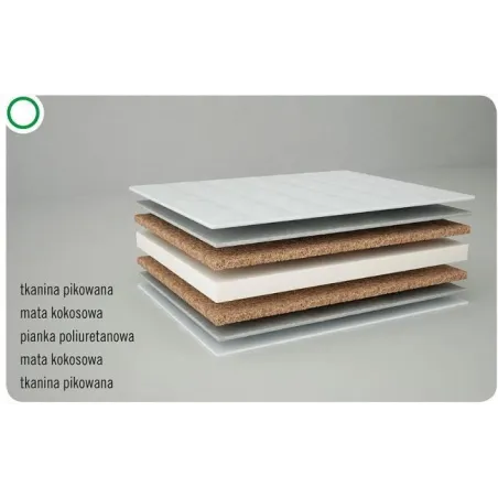 Materac Do Łóżeczka 120×60 Cm Kokos-Pianka-Kokos Danpol Komfort Ii 8 Cm