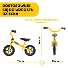 LEKKI ROWER BIEGOWY CHICCO SCRAMBLER DUCATI 2-5 LAT 25 KG ŻÓŁTY