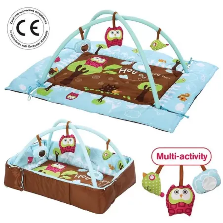 MATA EDUKACYJNA 2W1 LUDI SOWA KOJEC 120×90 CM 0+