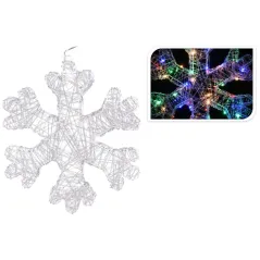 ŚWIATŁA ŚNIEŻYNKA WIELOKOLOROWA 50 LED 50 CM - Excellent Houseware