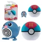 Pokemon Figurka Poliwag + Pokeball 4+