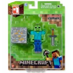 MINECRAFT FIGURKA ZOMBIE + AKCESORIA 6+