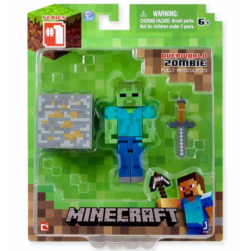 MINECRAFT FIGURKA ZOMBIE + AKCESORIA 6+