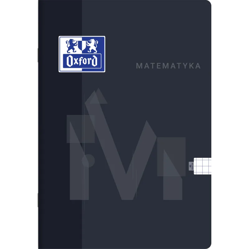ZESZYT OXFORD MATEMATYKA 60 KARTEK W KRATKĘ Z MARGINESEM A4