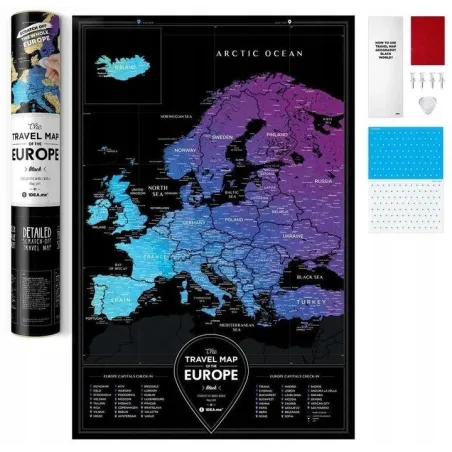 MAPA ZDRAPKA EUROPA 60 X 40 CM