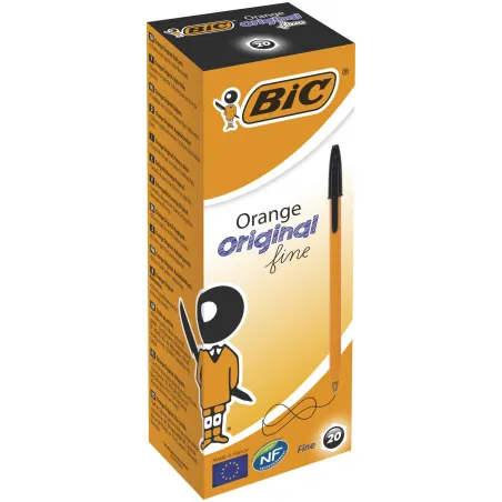 Długopis Orange Original Fine Bic Czarny 20 Sztuk Długopis Orange Original Fine Bic Czarny 20 Sztuk