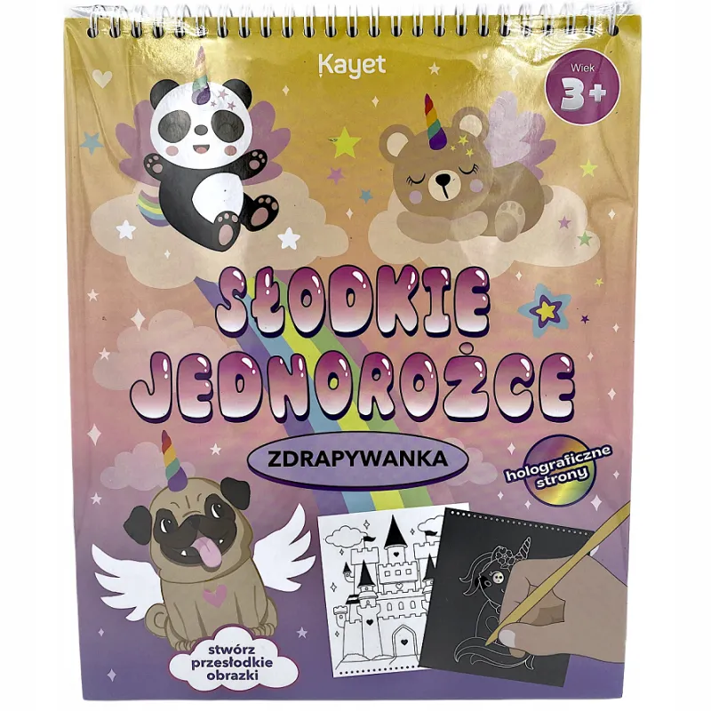 SŁODKIE JEDNOROŻCE ZDRAPYWANKA 3+