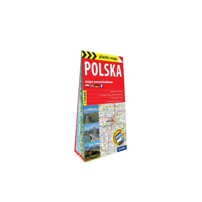 POLSKA FOLIOWANA MAPA SAMOCHODOWA 1:700 000