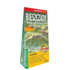 BIESZCZADY MAPA PANORAMICZNA TURYSTYCZNA 1:60 000