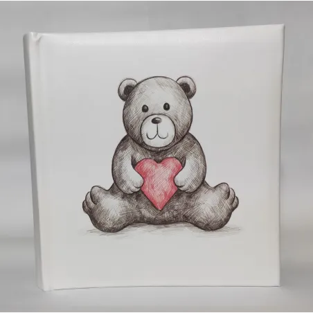 ALBUM NA ZDJĘCIA 200 ZDJĘĆ 10 X 15 CM MIŚ Z SERCEM