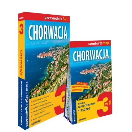 Chorwacja 3W1 Przewodnik + Atlas + Mapa