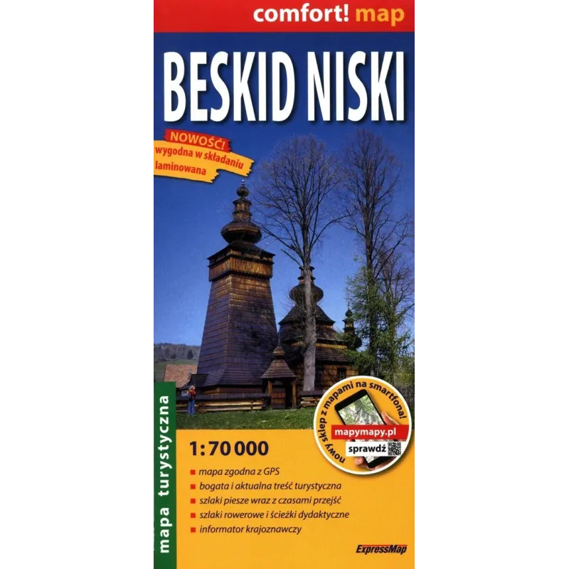 BESKID NISKI MAPA TURYSTYCZNA 1:70 000