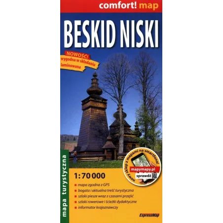 BESKID NISKI MAPA TURYSTYCZNA 1:70 000