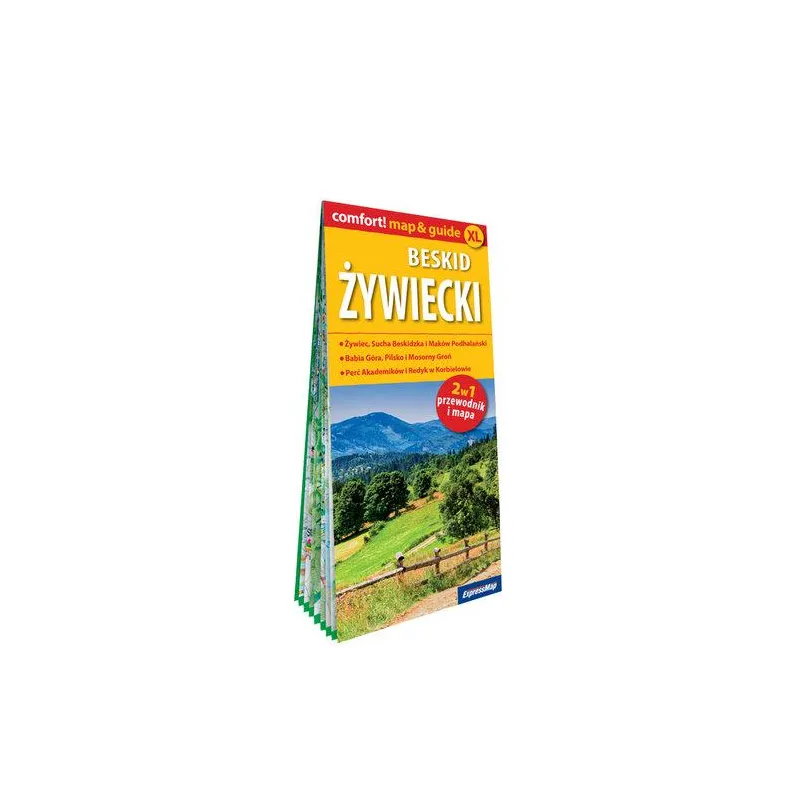 BESKID ŻYWIECKI 2W1:  LAMINOWANY PRZEWODNIK I MAPA