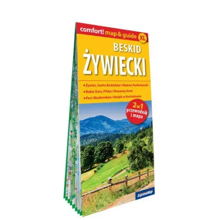 BESKID ŻYWIECKI 2W1:  LAMINOWANY PRZEWODNIK I MAPA
