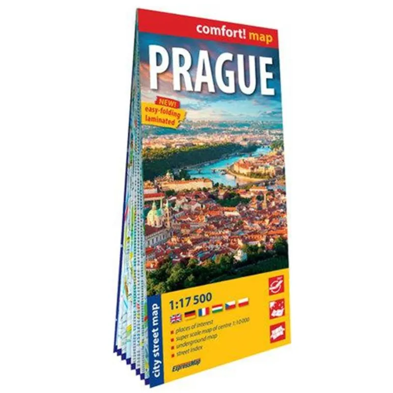 PRAGA LAMINOWANY PLAN MIASTA 1:17 500
