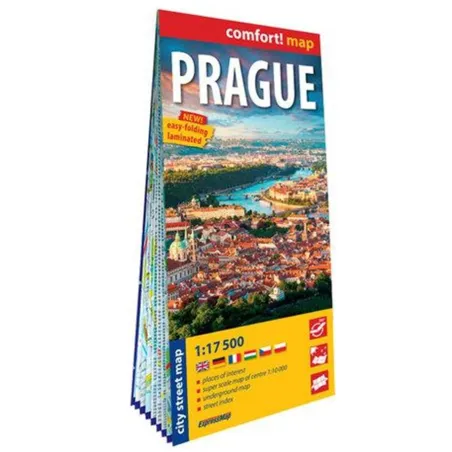 PRAGA LAMINOWANY PLAN MIASTA 1:17 500
