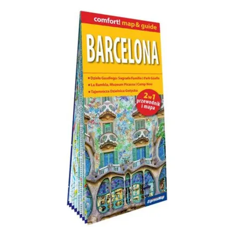 BARCELONA 2W1: LAMINOWANY PRZEWODNIK I MAPA