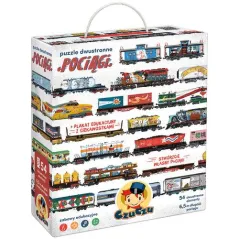 PUZZLE DWUSTRONNE POCIĄGI 54 ELEMENTY CZUCZU 5+