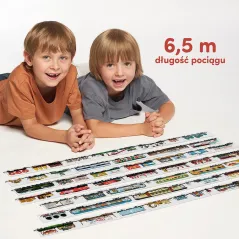 PUZZLE DWUSTRONNE POCIĄGI 54 ELEMENTY CZUCZU 5+