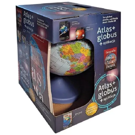PAKIET EDUKACYJNY GLOBUS POLITYCZNY + ATLAS GEOGRAFICZNY ŚWIATA
