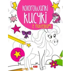 KUCYKI KOLOROWANKA Z NAKLEJKAMI 