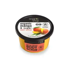 ORGANIC SHOP SCRUB PEELING  DO CIAŁA KENIJSKIE MANGO 250 ML – ENERGETYZUJĄCA PIELĘGNACJA Z 99,5% SKŁADNIKÓW NATURALNYCH