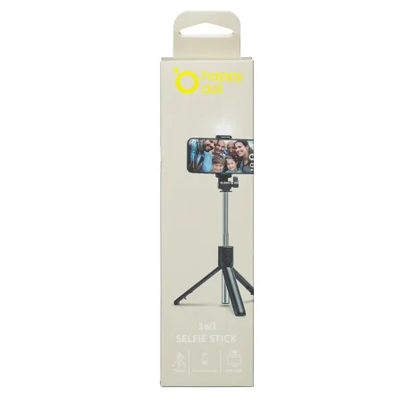 SELFIE STICK 3W1 ZE STATYWEM LAMPĄ LED I PILOTEM