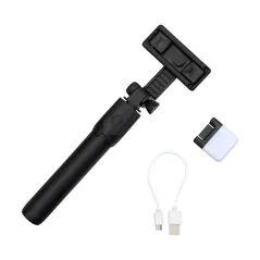 Selfie Stick 3W1 Ze Statywem Lampą Led I Pilotem
