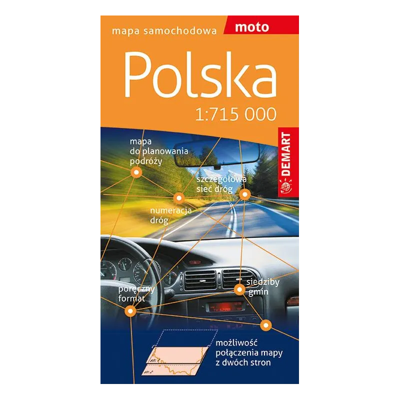 POLSKA. MAPA SAMOCHODOWA 1:715 000