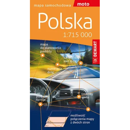 POLSKA. MAPA SAMOCHODOWA 1:715 000
