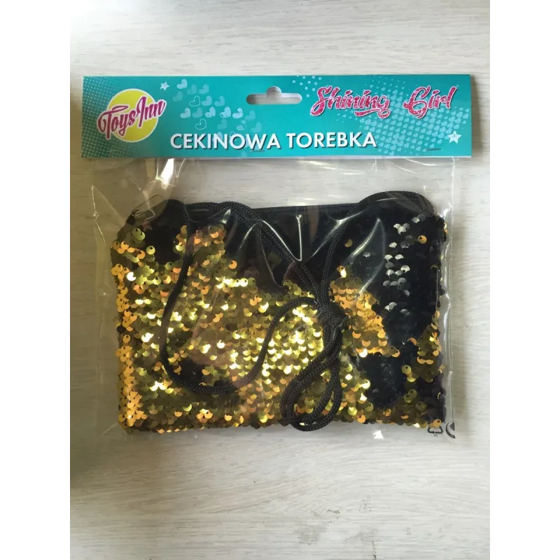 TOREBKA CEKINOWA ZŁOTO-CZARNA - Stnux