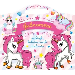 JEDNOROŻCE NAKLEJKI KOLOROWANKI ZADANIA