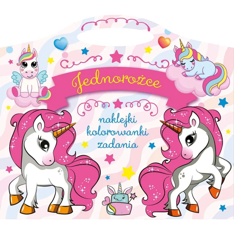 JEDNOROŻCE NAKLEJKI KOLOROWANKI ZADANIA