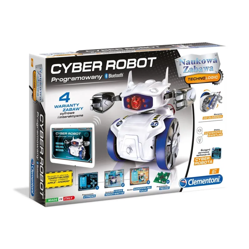 CYBER ROBOT NAUKOWA ZABAWA ZESTAW KREATYWNY CLEMENTONI 8+