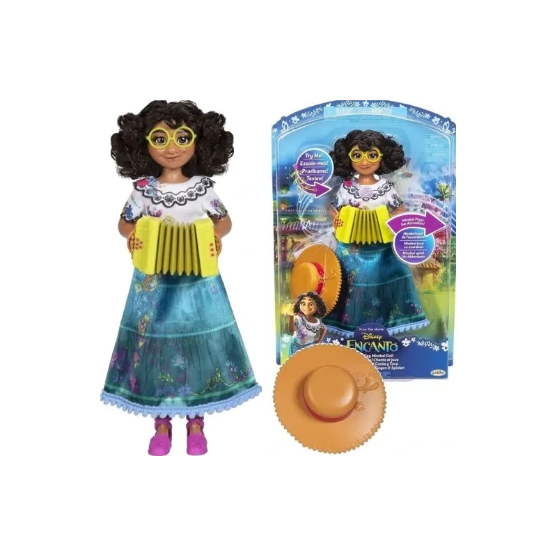 DISNEY ENCANTO ŚPIEWAJĄCA LALKA MIRABEL MADRIGAL Z AKORDEONEM 3+