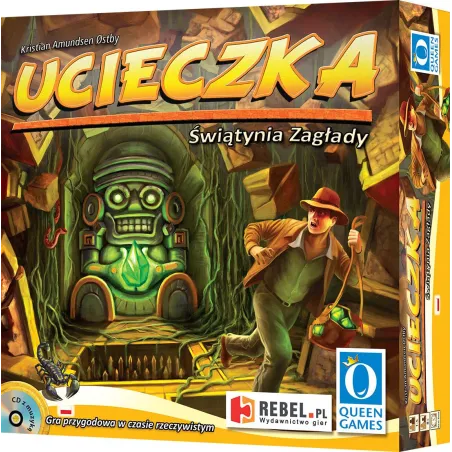 UCIECZKA: ŚWIĄTYNIA ZAGŁADY GRA PLANSZOWA REBEL 8+