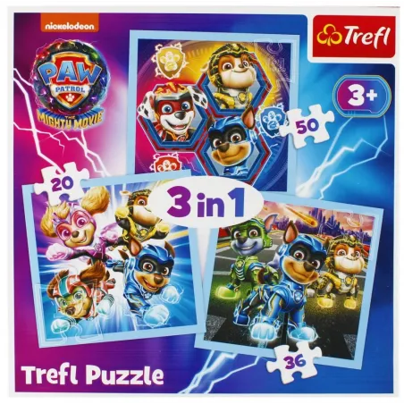 MOC MIGHTY PUPS PSI PATROL PUZZLE 106 ELEMENTÓW TREFL 3+