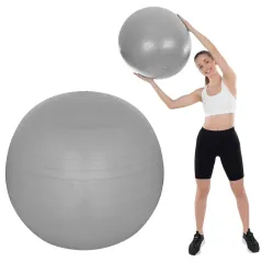 PIŁKA GIMNASTYCZNA SZARA 65 CM