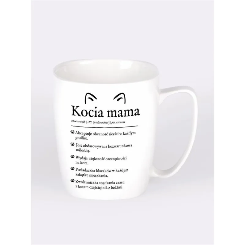 KUBEK PORCELANOWY KOCIA MAMA 380 ML