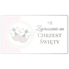 ZAPROSZENIE NA CHRZEST ŚWIĘTY DLA DZIEWCZYNKI