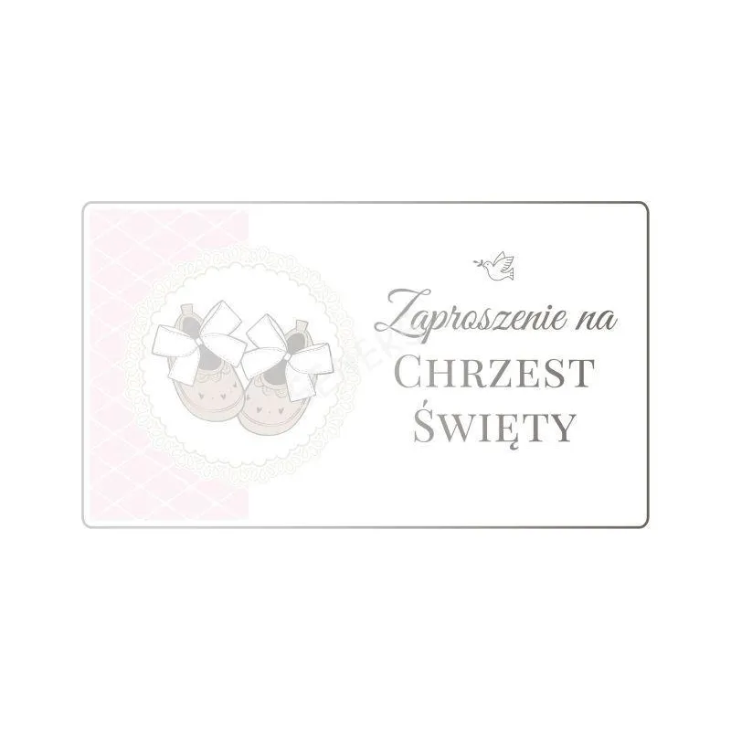 ZAPROSZENIE NA CHRZEST ŚWIĘTY DLA DZIEWCZYNKI