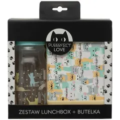 Lunchbox + Butelka Ze Słomką Koty