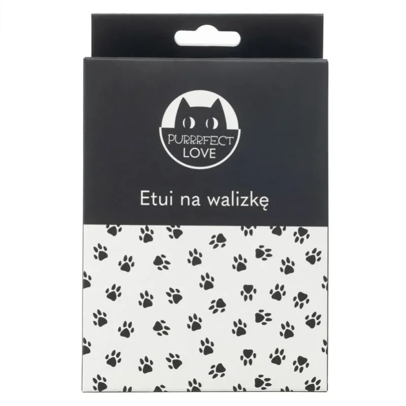 POKROWIEC NA WALIZKĘ CZARNY KOTY