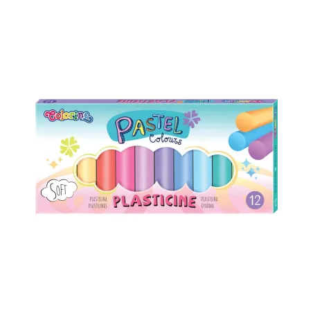 Plastelina 12 Kolorów Pastelowych Colorino Kids Plastelina 12 Kolorów Pastelowych Colorino Kids