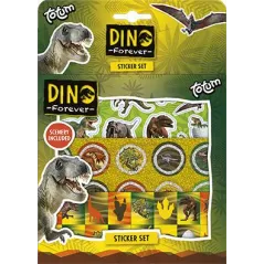 ZESTAW NAKLEJEK Z DINOZAURAMI TOTUM 3+